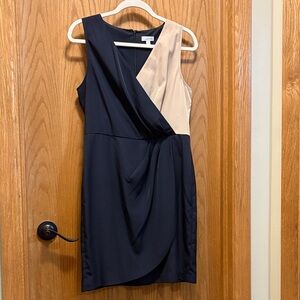 Charming Charlie Black and Tan Asymmetrical Dress